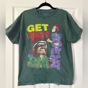 50 Cent Green Graphic Tee with Bold Print